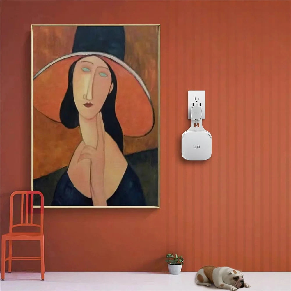 Space-saving Wall Mount Stand for Eero Pro 6 WiFi Router Holder Multi-function Wall Bracket - 3
