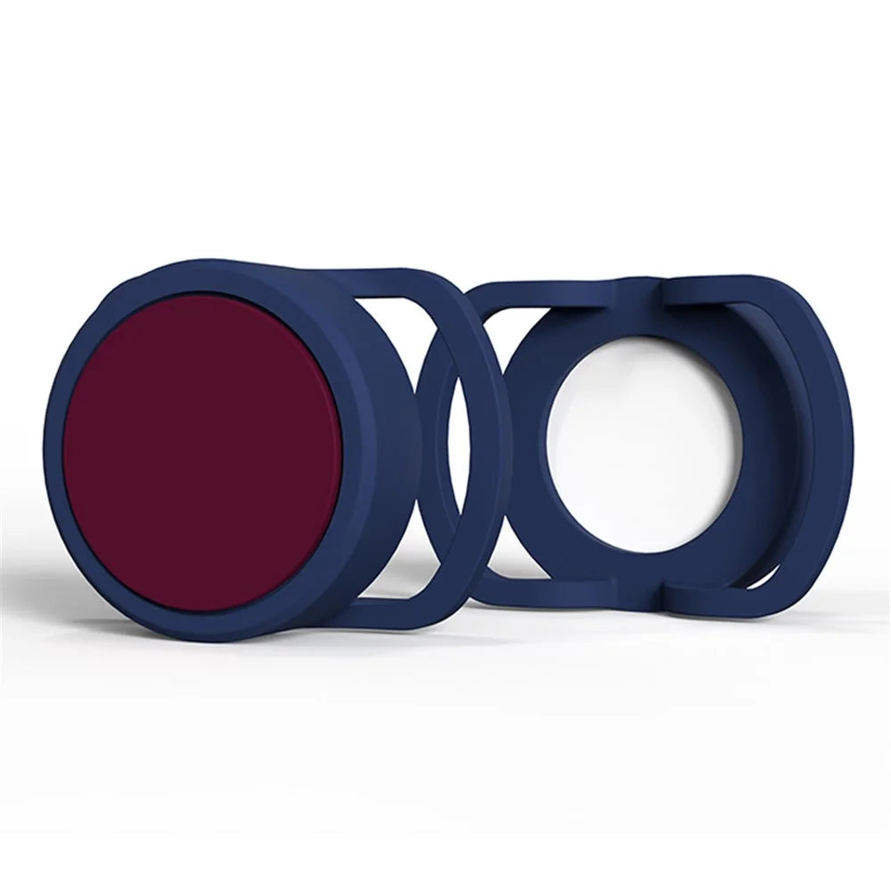 Protective Case for Apple AirTag Dog Cat Anti-lost Tracker Silicone Cover Soft Protection Shell, 30mm - Midnight Blue / Wine Red - 1