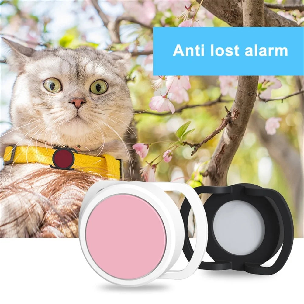 Protective Case for Apple AirTag Dog Cat Anti-lost Tracker Silicone Cover Soft Protection Shell, 30mm - Midnight Blue / Wine Red - 5