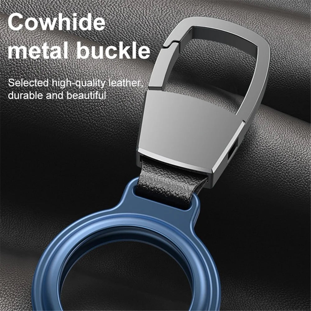 Magnetic Case for AirTag Keychain Protective Cover for Luggage Wallet Dog Collar - Marine Blue - 6