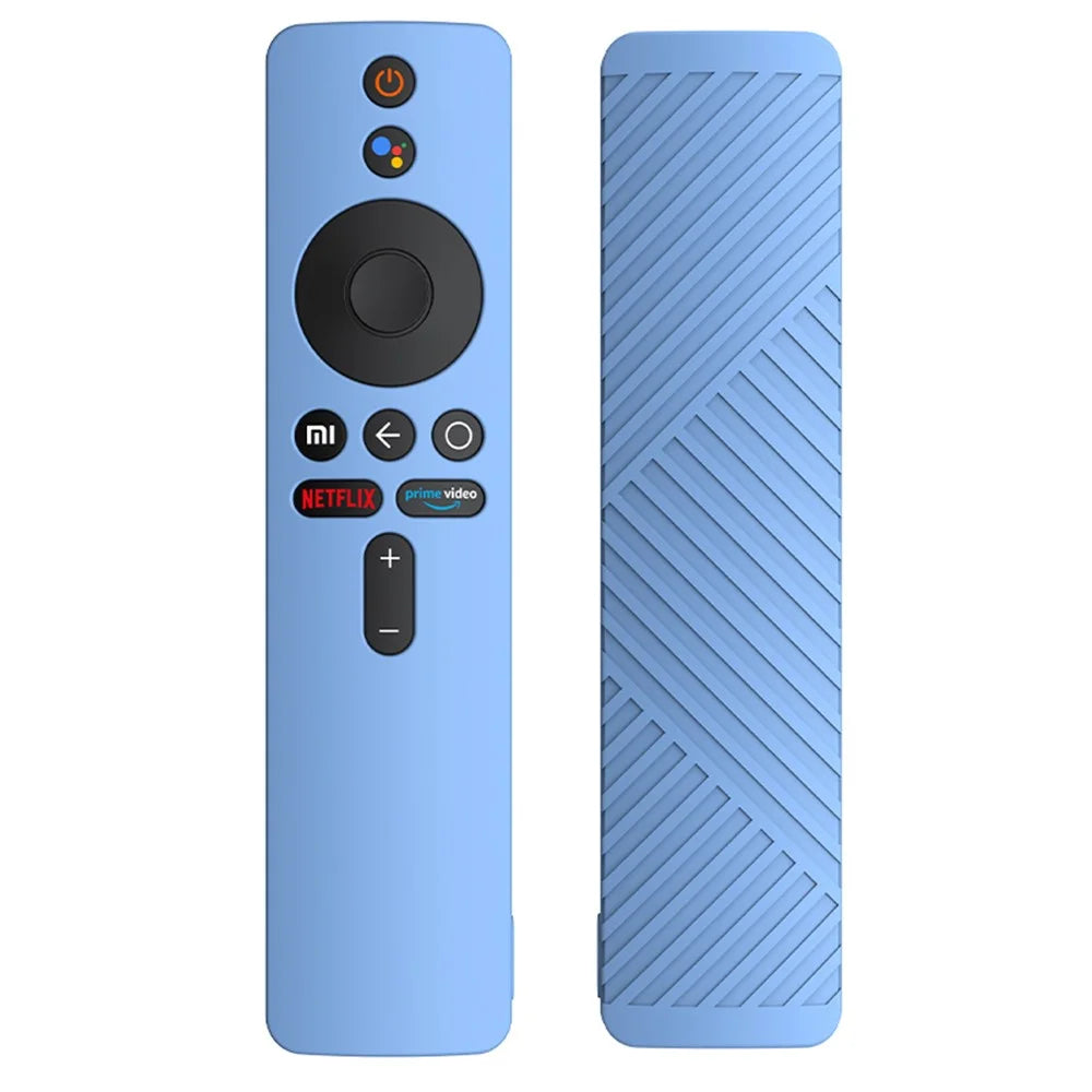 For Xiaomi Mi Box S TV Remote Controller Anti-scratch Protective Case Soft Silicone Sleeve - Sky Blue - 1