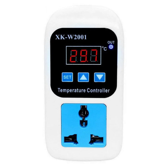 SMY-W2001 Temperature Controller Intelligent Digital Display Adjustable Temperature Socket with 1m Waterproof Probe - EU Plug - 1