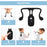 102226 Silicone Orthopedic Corrector Intelligent Auto-Sensing Posture Trainer for Adults and Children Anti-Hunchback Corrector Device - Black - 6
