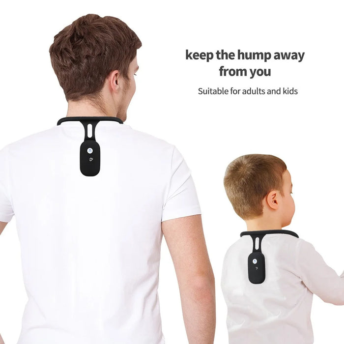 102226 Silicone Orthopedic Corrector Intelligent Auto-Sensing Posture Trainer for Adults and Children Anti-Hunchback Corrector Device - Black - 7