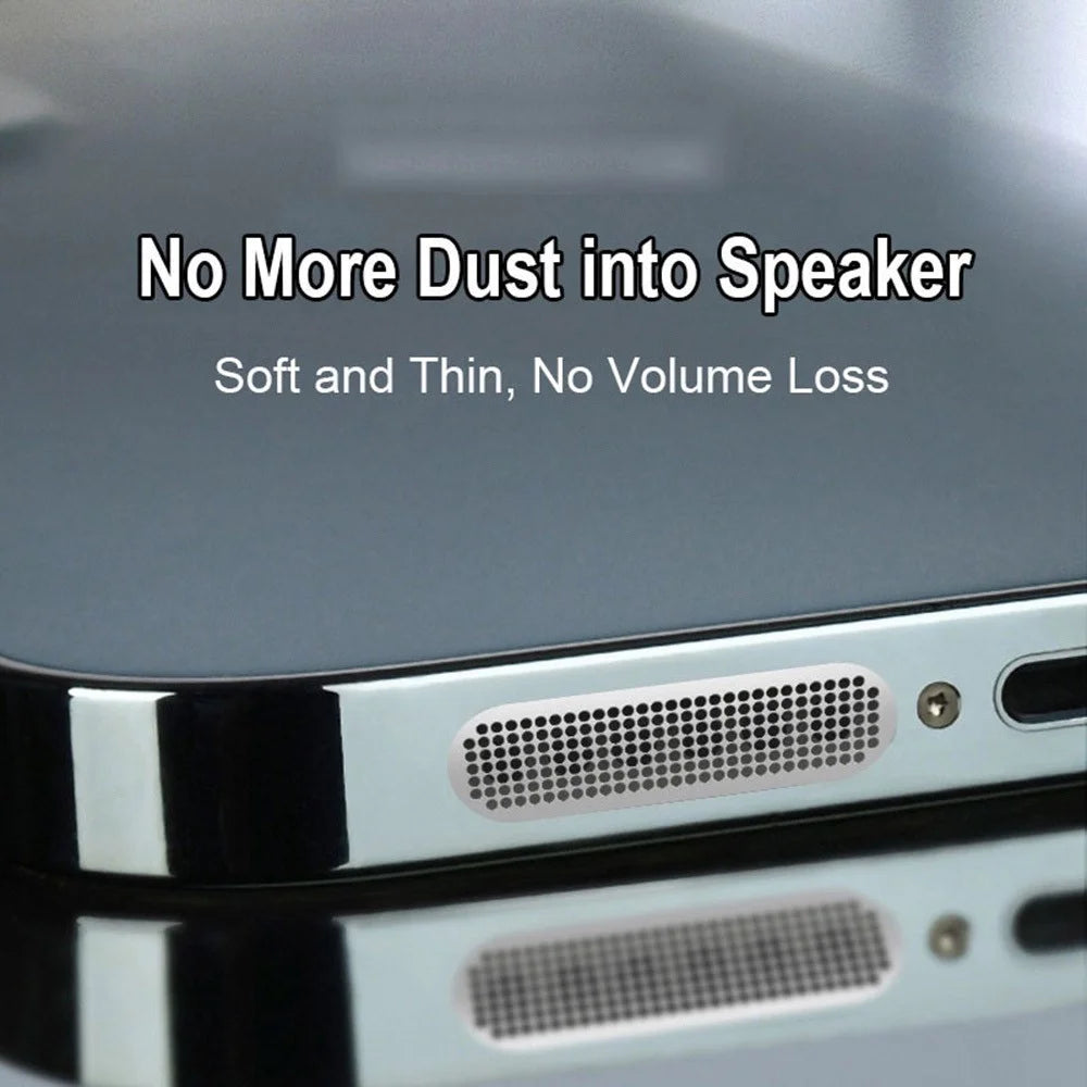 8Pcs / Set Phone Speaker Mesh for iPhone 11-14 Series, Dustproof Stickers Speaker Mesh Anti Dust Adhesive Cover - Black - 2
