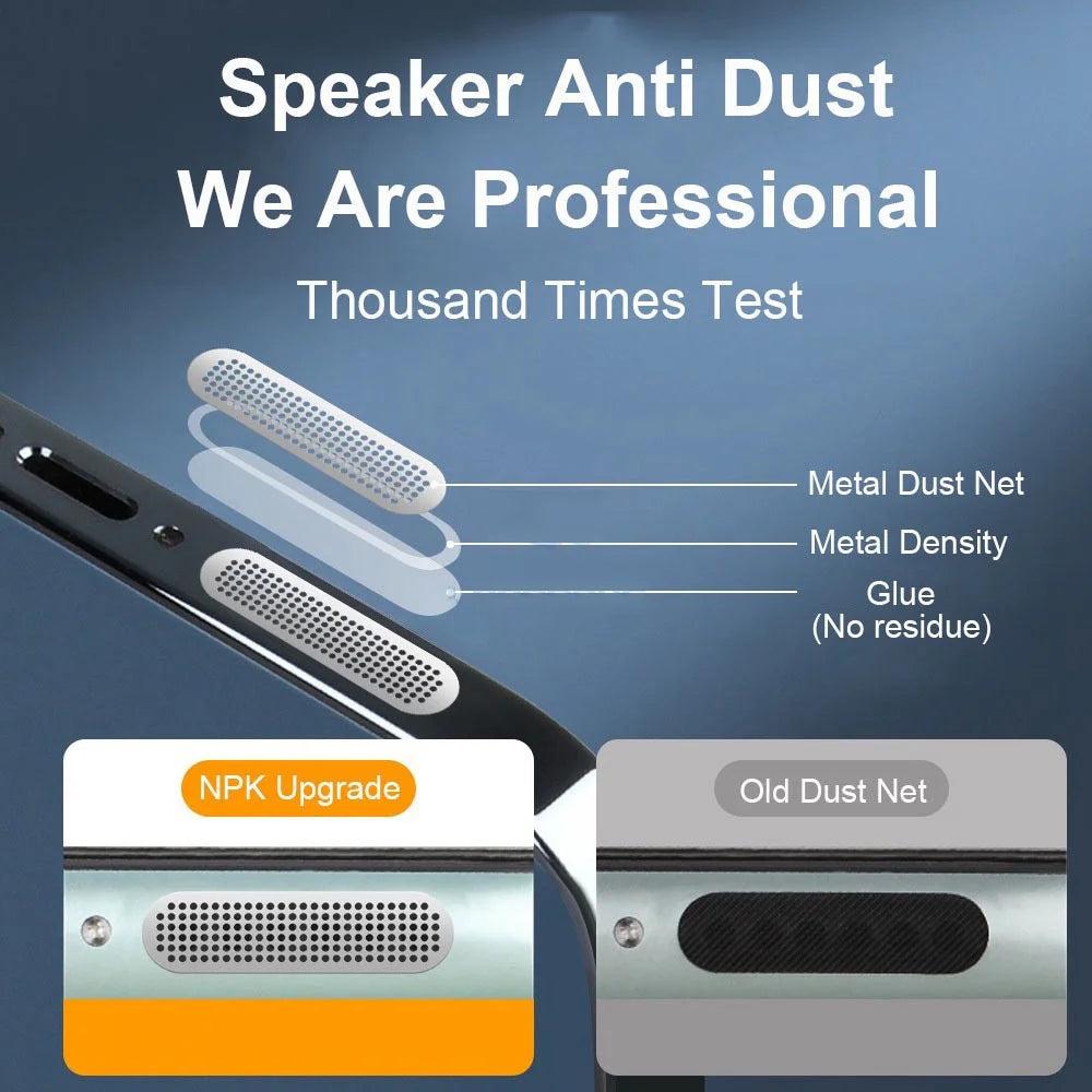 8Pcs / Set Phone Speaker Mesh for iPhone 11-14 Series, Dustproof Stickers Speaker Mesh Anti Dust Adhesive Cover - Black - 3