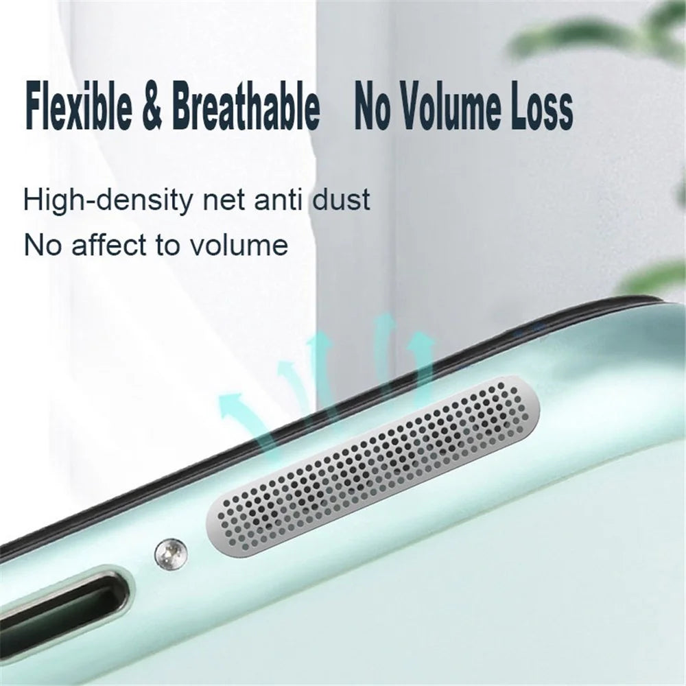 8Pcs / Set Phone Speaker Mesh for iPhone 11-14 Series, Dustproof Stickers Speaker Mesh Anti Dust Adhesive Cover - Black - 4