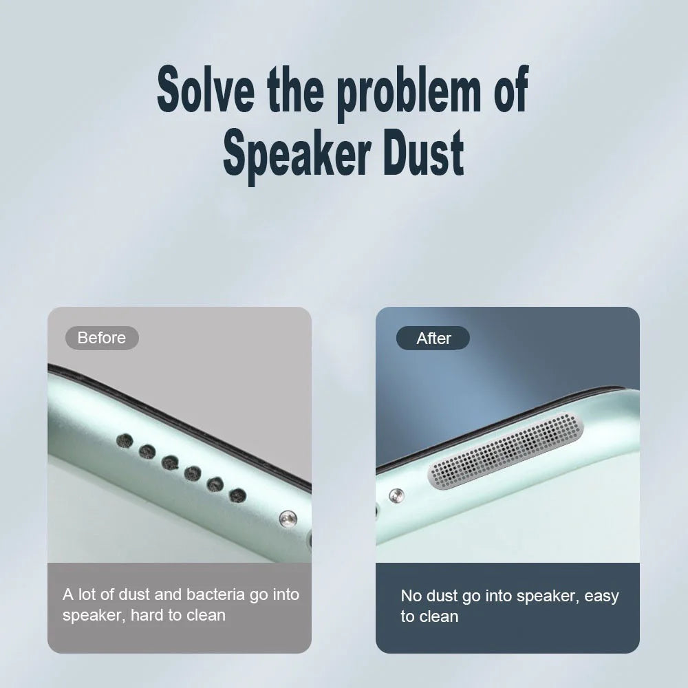 8Pcs / Set Phone Speaker Mesh for iPhone 11-14 Series, Dustproof Stickers Speaker Mesh Anti Dust Adhesive Cover - Black - 5