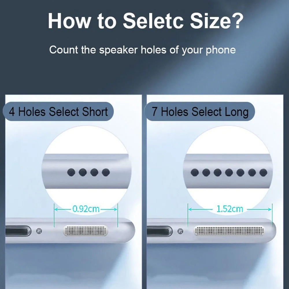 8Pcs / Set Phone Speaker Mesh for iPhone 11-14 Series, Dustproof Stickers Speaker Mesh Anti Dust Adhesive Cover - Black - 7