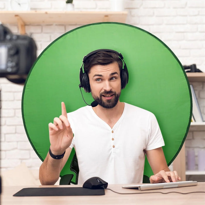 75cm Green Screen Photography Backdrop Background Chromakey Cloth Chair Mounted Photography Background - 3