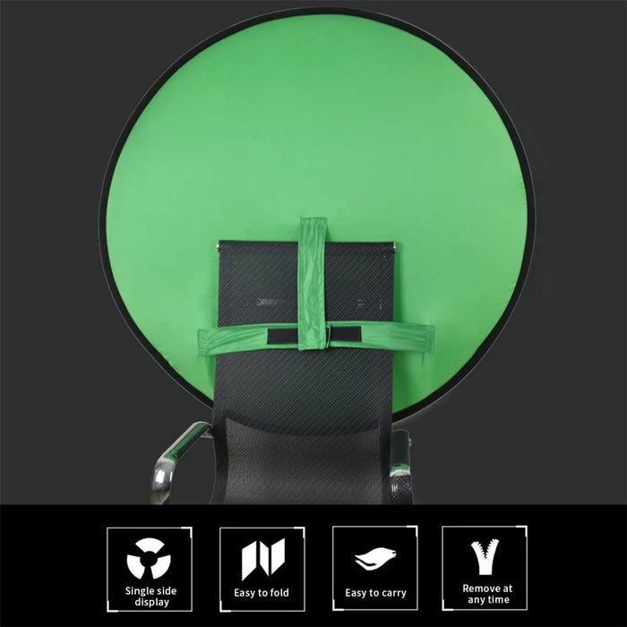75cm Green Screen Photography Backdrop Background Chromakey Cloth Chair Mounted Photography Background - 4
