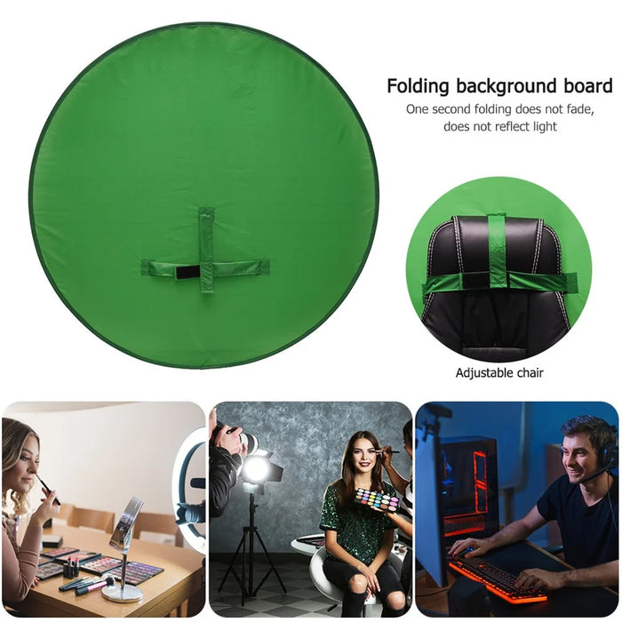 75cm Green Screen Photography Backdrop Background Chromakey Cloth Chair Mounted Photography Background - 6