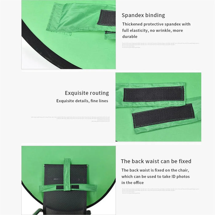 75cm Green Screen Photography Backdrop Background Chromakey Cloth Chair Mounted Photography Background - 7