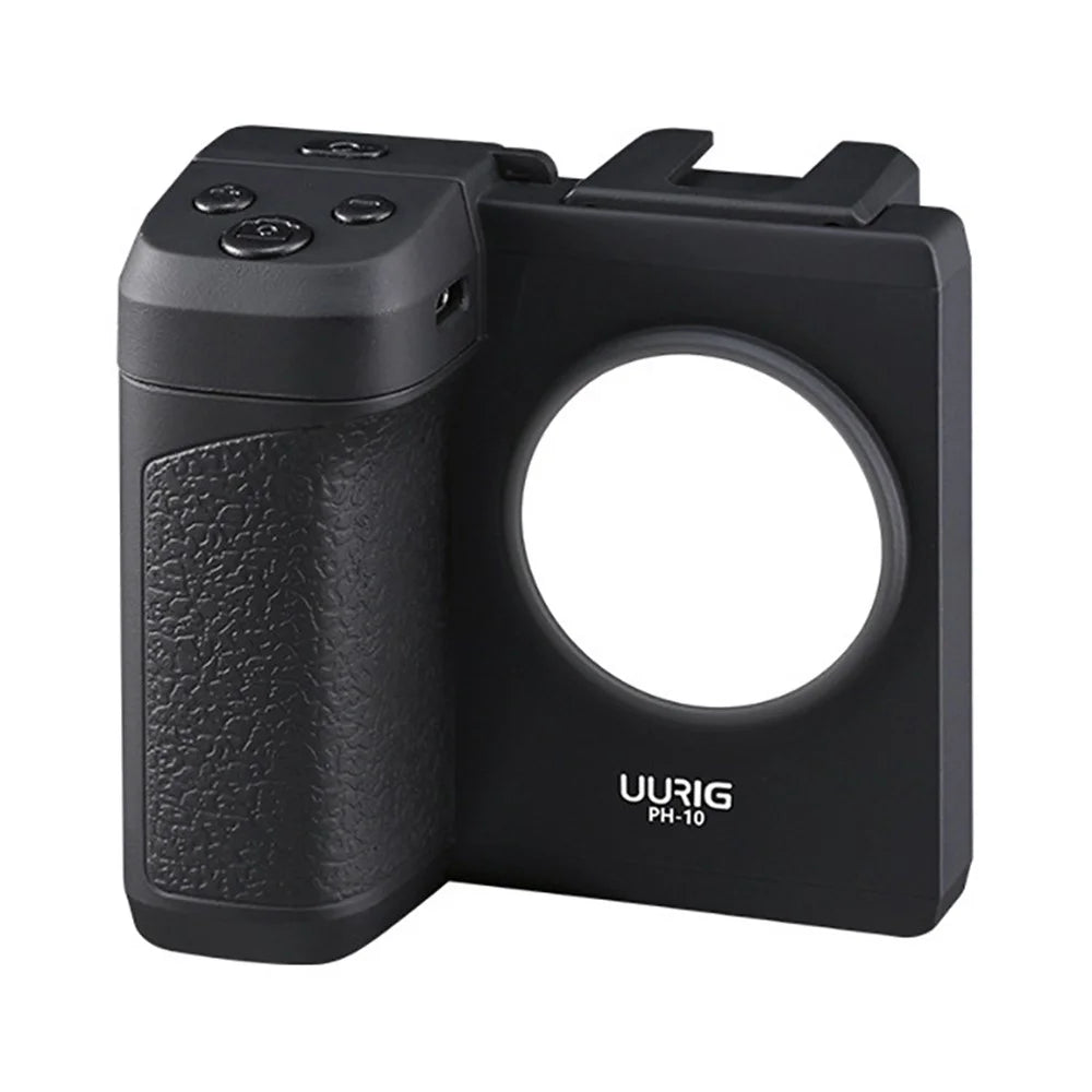 UURIG PH-10 Wireless Cell Phone Selfie Booster Handle Grip Phone Stabilizer Stand Holder with Bluetooth-compatible Remote / Fill Light for Photo photography, Live-Streaming, Video Recording - 1