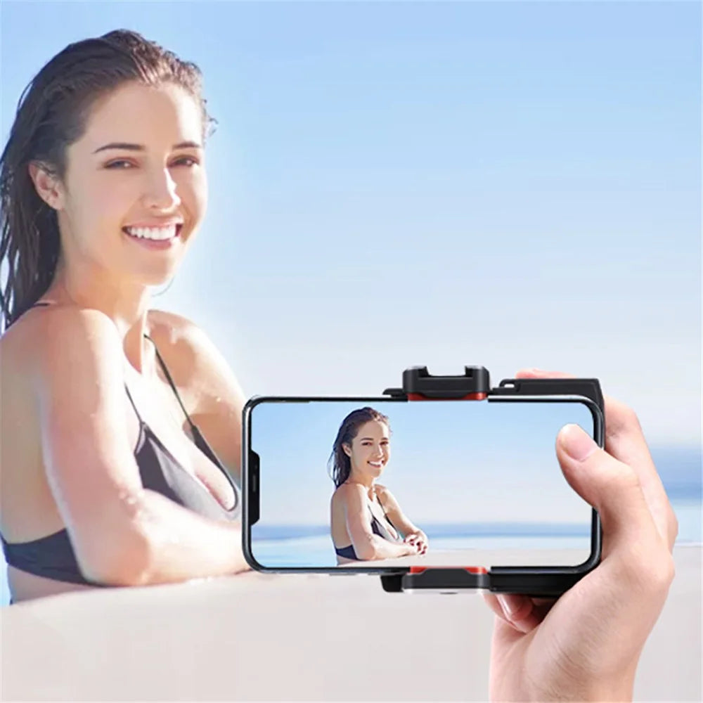 UURIG PH-10 Wireless Cell Phone Selfie Booster Handle Grip Phone Stabilizer Stand Holder with Bluetooth-compatible Remote / Fill Light for Photo photography, Live-Streaming, Video Recording - 5