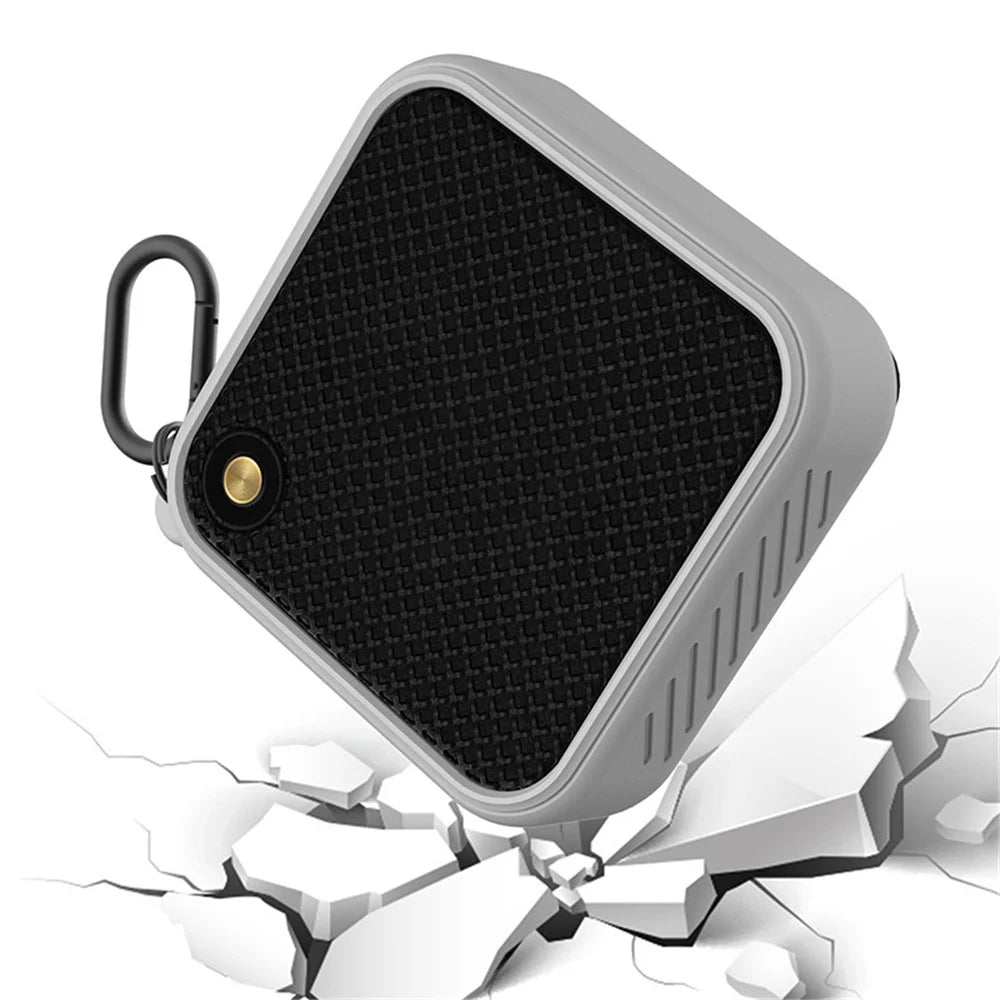 For Marshall Willen Bluetooth-compatible Speaker Silicone Carrying Case Anti-scratch Protective Cover - Light Grey - 2