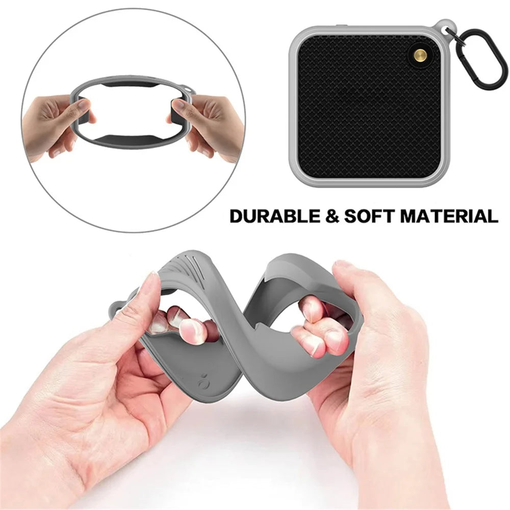 For Marshall Willen Bluetooth-compatible Speaker Silicone Carrying Case Anti-scratch Protective Cover - Light Grey - 3