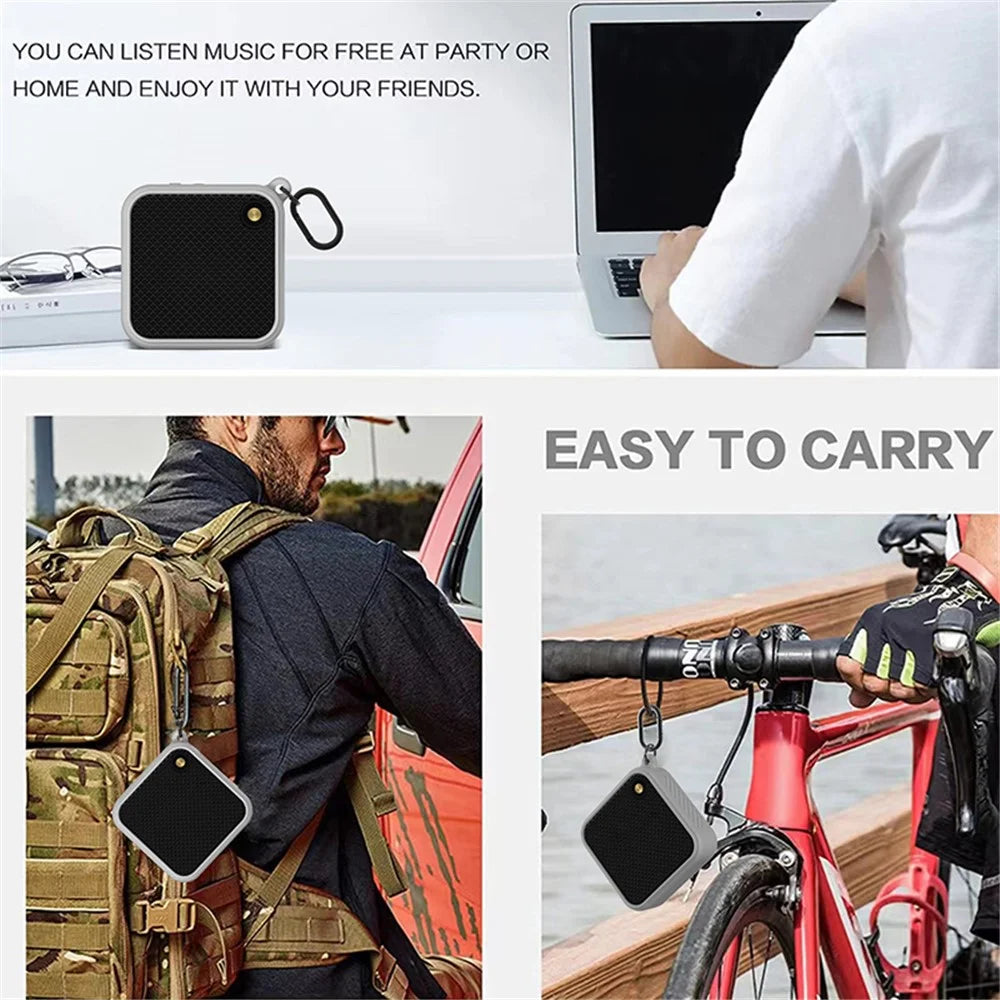 For Marshall Willen Bluetooth-compatible Speaker Silicone Carrying Case Anti-scratch Protective Cover - Light Grey - 4