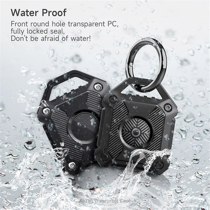 For Apple AirTag Tracker IP67 Waterproof TPU Case Shockproof Locator Protective Cover - Purple - 5