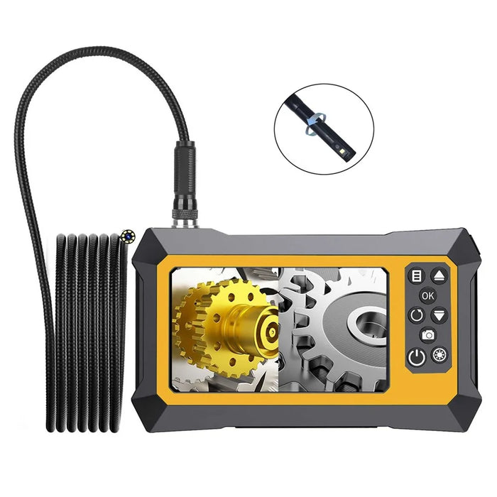 B317 1m Metal Wire 8mm 360-Degree Rotation Dual-Lens 4.3-inch Screen Endoscope 9-LED Waterproof Industrial Borescope Inspection Tool - 1