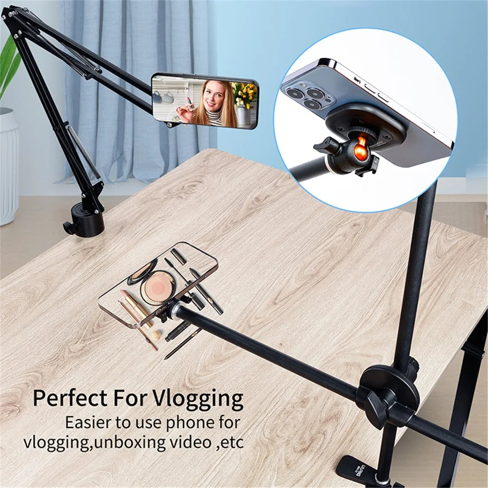 VRIG MG-01 Compatible with MagSafe to 1 / 4" Thread Adapter Mount Phone Holder Portable Magnetic Converter Support 360-Degree Adjustable - 4