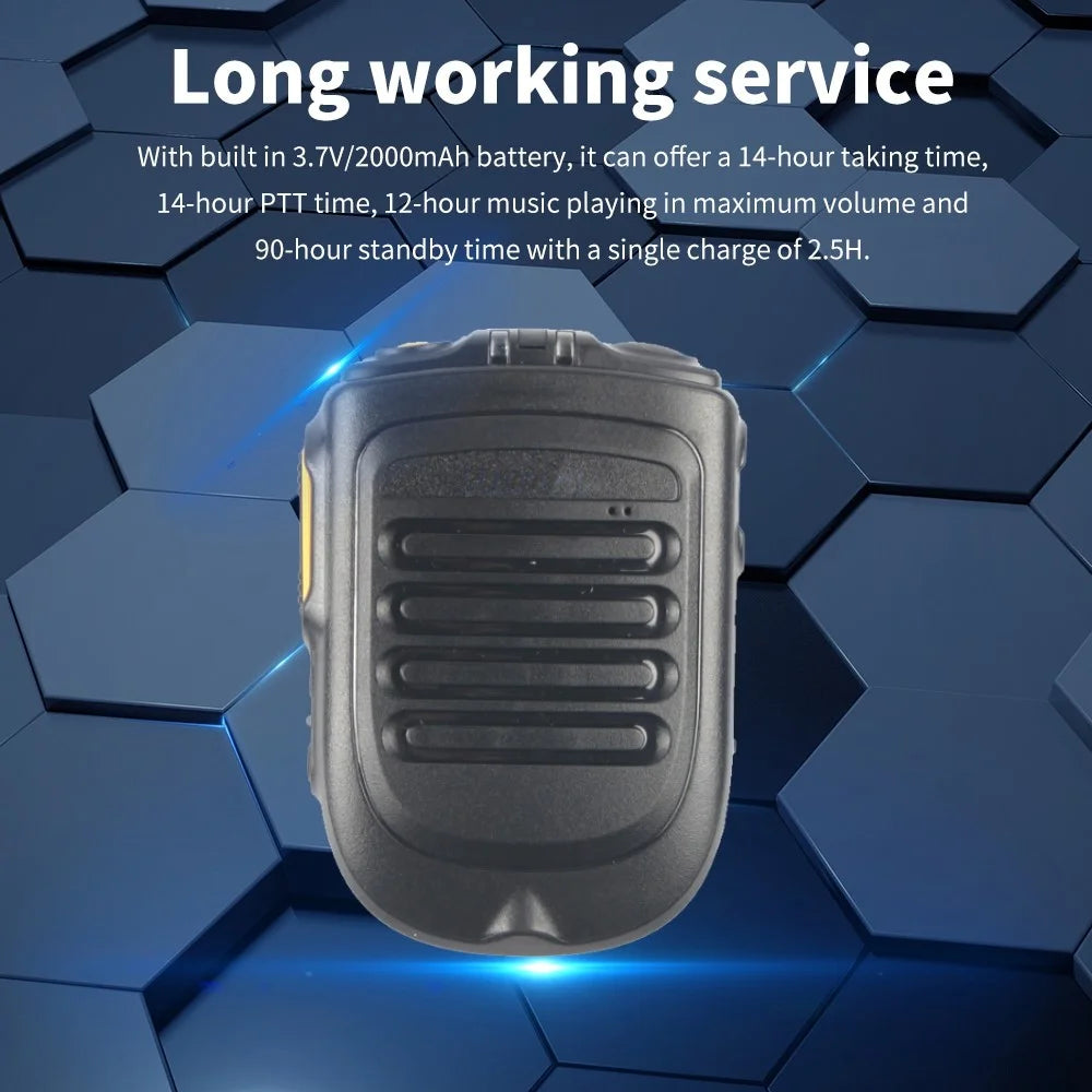 UNIWA BM001 Bluetooth-compatible 4.2 Handheld Microphone Intercom Built-in 2000mAh Battery Zello PTT Radio for Motorola with 2-Pin Headphone Jack - 4