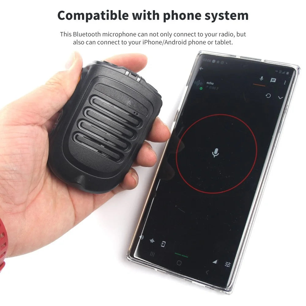 UNIWA BM001 Bluetooth-compatible 4.2 Handheld Microphone Intercom Built-in 2000mAh Battery Zello PTT Radio for Motorola with 2-Pin Headphone Jack - 5