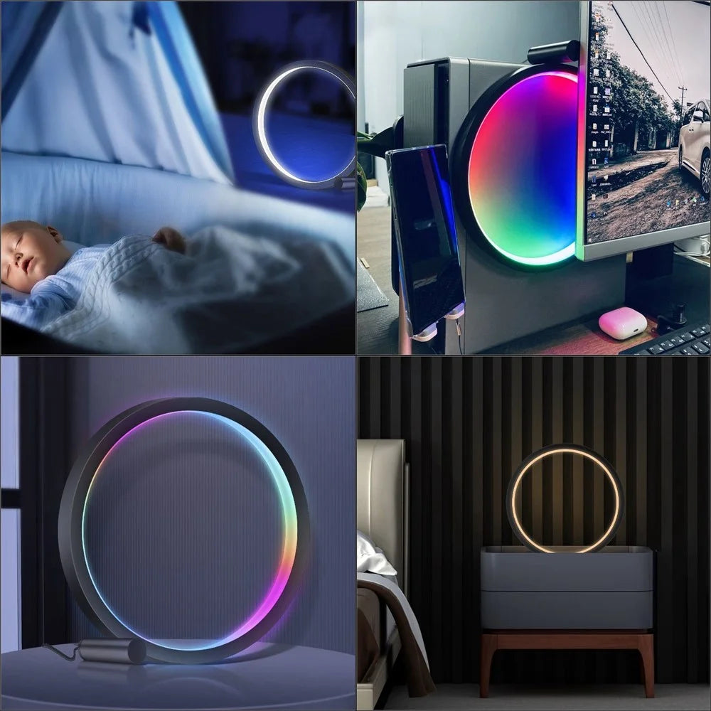 10 inch RGB + CCT LED Smart Ring Light Gaming Night Light Ambiance Music Sync Kit Backlight (APP Control+Remote Control) - 6