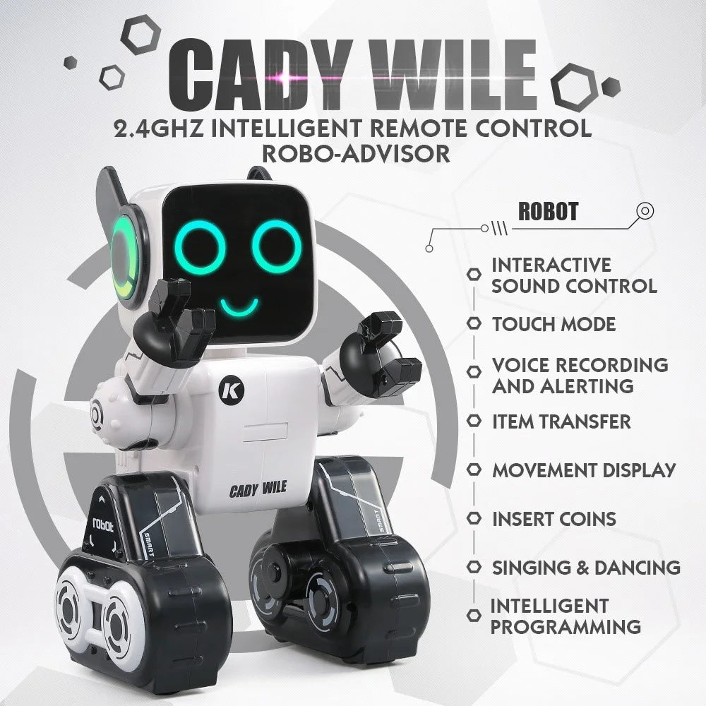 JJRC R4 RC Robot Intelligent Voice Control Programmable Singing Dancing Robot Children Toy with Piggy Bank Function - White - 6