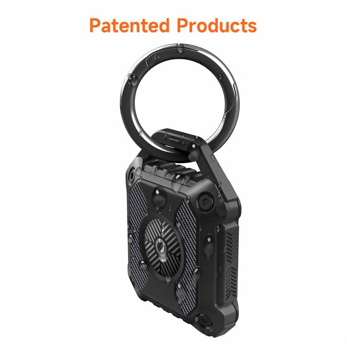Waterproof Protection Case for AirTag, Rugged Anti-Scratch Bluetooth-compatible Tracker Cover Anti-Lost Holder Shell - Black - 7