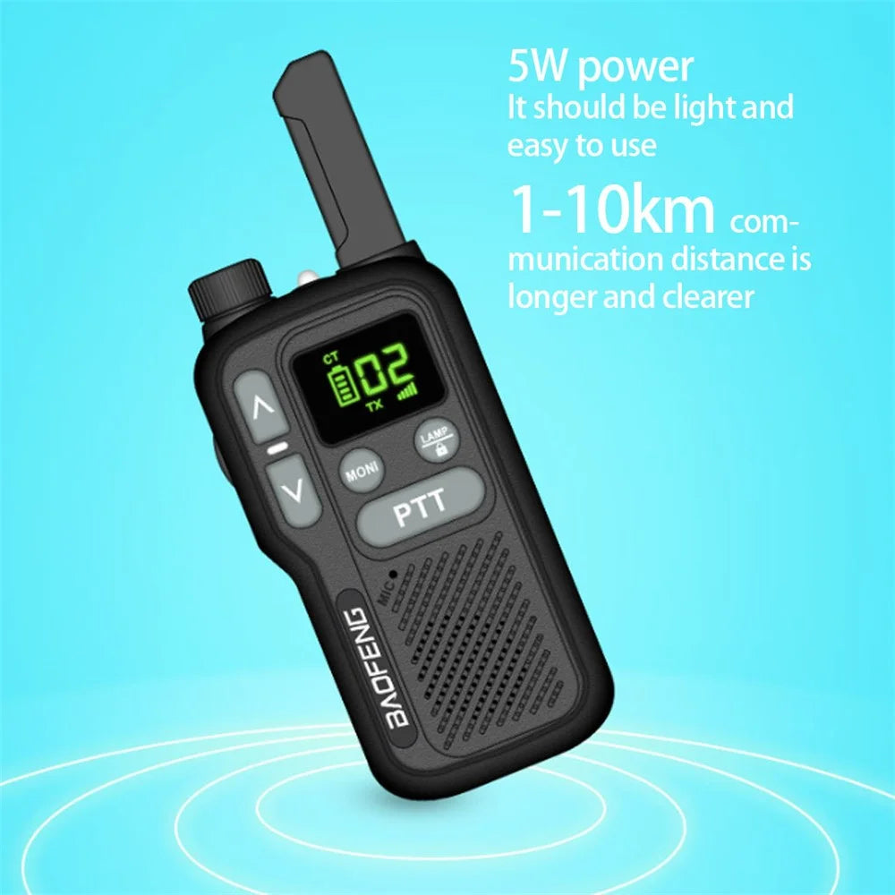 BAOFENG BF-T18 1-10km Long Range VOX Hands-free Compact Walkie Talkies for School Church Restaurant (European Frequency) - 3