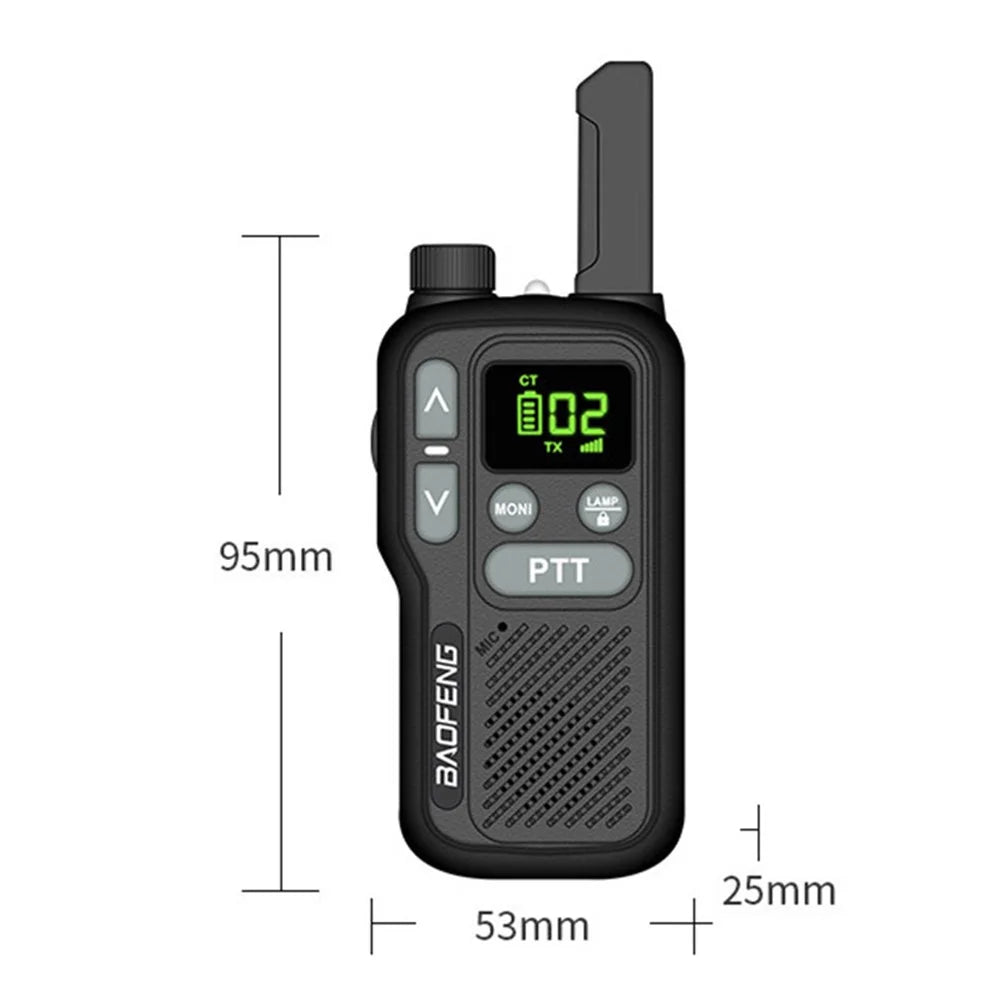 BAOFENG BF-T18 1-10km Long Range VOX Hands-free Compact Walkie Talkies for School Church Restaurant (European Frequency) - 6