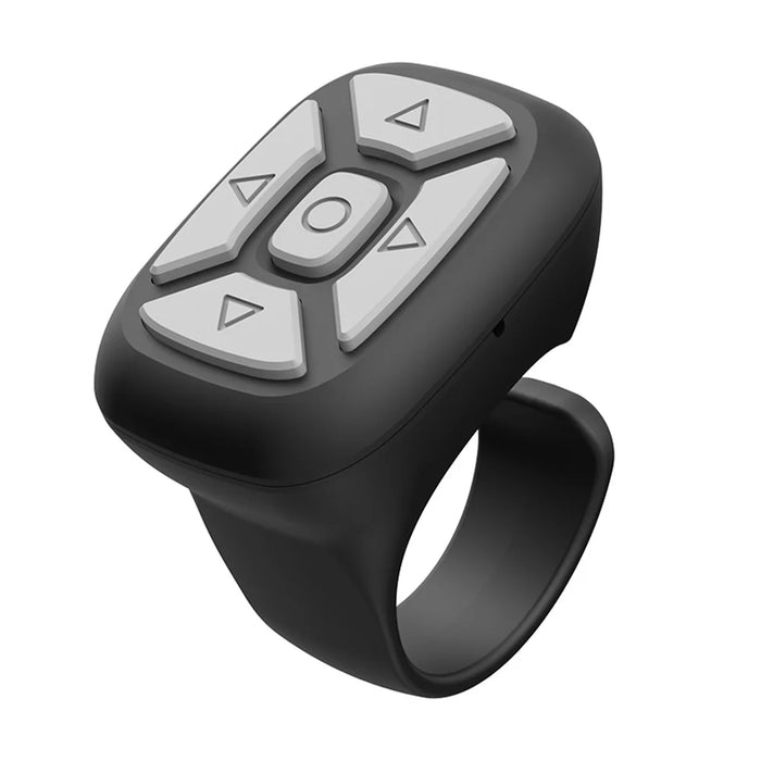 S18 Multi-Function Bluetooth-compatible Mobile Phone Remote Control Wireless Cell Phone APP Controller E-books Flipping Remote - Black - 1