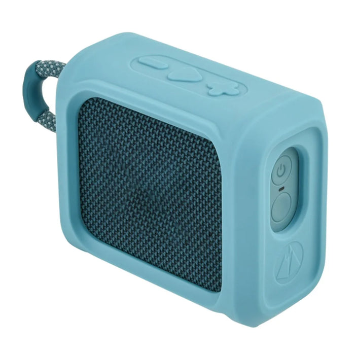 LIGHTNING POWER Silicone Case for JBL GO3 Portable Speaker Sleeve Protective Cover with Strap - Blue - 2