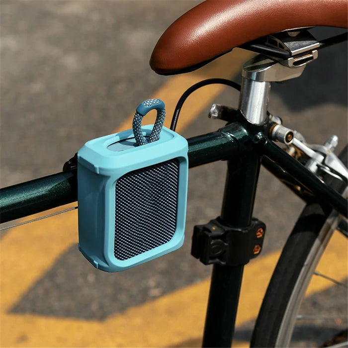 LIGHTNING POWER Silicone Case for JBL GO3 Portable Speaker Sleeve Protective Cover with Strap - Blue - 5