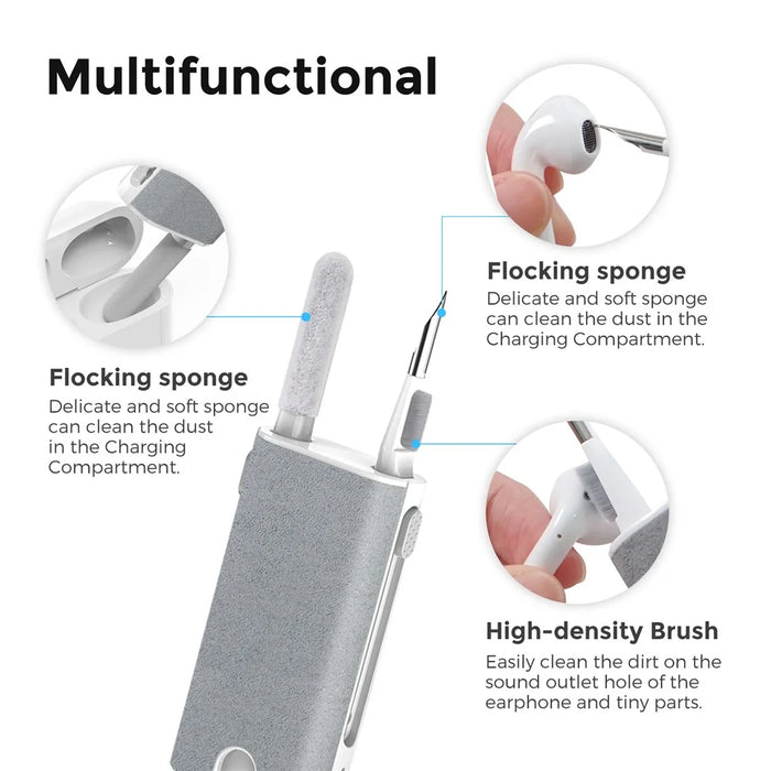 AHASTYLE WG92 Multi-Function Bluetooth-compatible Earphone Keyboard Cleaning Box Portable Camera Phone Tablet Cleaning Tool - 4