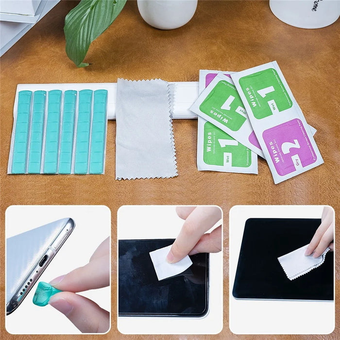 AHASTYLE PT178 Bluetooth-compatible Headset Cleaning Kit for AirPods, Cell Phone, Keyboards Cleaner Portable Cleaning Tools - Blue - 2