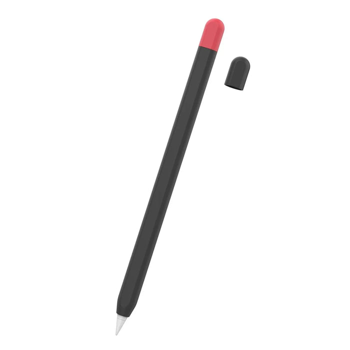 AHASTYLE PT65-2 for Apple Pencil (2nd Generation) Touch Pen Protective Sleeve Contrast Color Stylus Pen Silicone Case - Black / Red - 1
