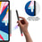 AHASTYLE PT65-2 for Apple Pencil (2nd Generation) Touch Pen Protective Sleeve Contrast Color Stylus Pen Silicone Case - Black / Red - 5