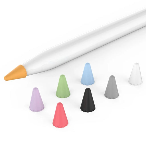 AHASTYLE PT107 8Pcs for Apple Pencil (2nd Generation) / (1st Generation) Pen Tip Cover Stylus Pen Nib Silicone Sleeve - 8 Color Mix - 1