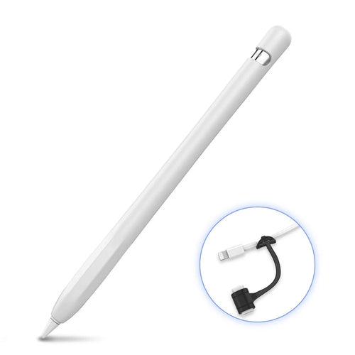 AHASTYLE PT93 Silicone Case for Apple Pencil (1st Generation), Stylus Pen Sleeve Skin-touch Capacitive Pen Cover - White - 1