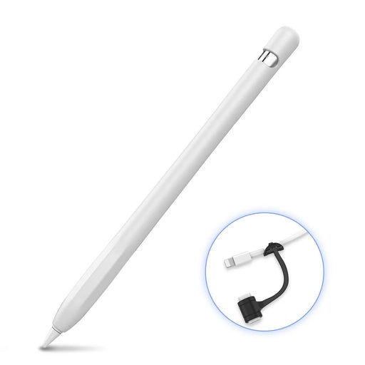 AHASTYLE PT93 Silicone Case for Apple Pencil (1st Generation), Stylus Pen Sleeve Skin-touch Capacitive Pen Cover - White - 1