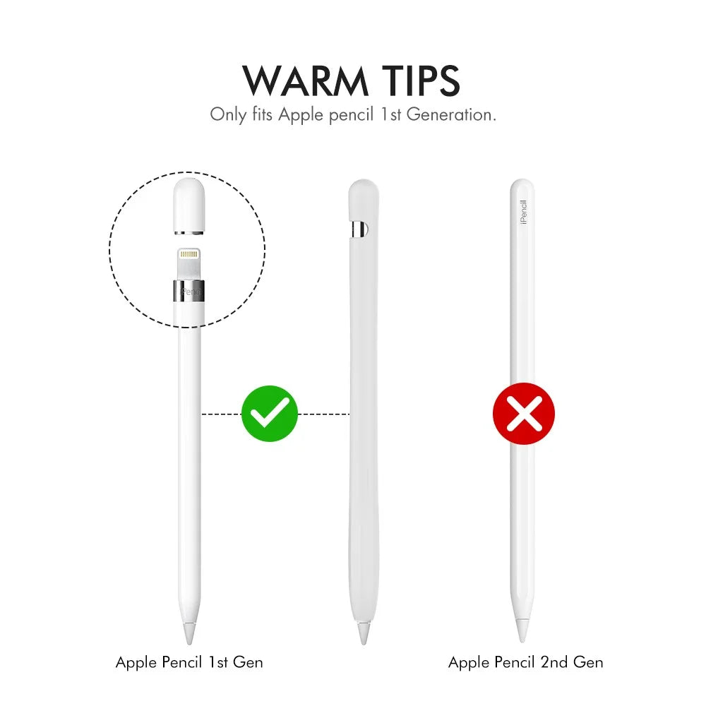 AHASTYLE PT93 Silicone Case for Apple Pencil (1st Generation), Stylus Pen Sleeve Skin-touch Capacitive Pen Cover - White - 2