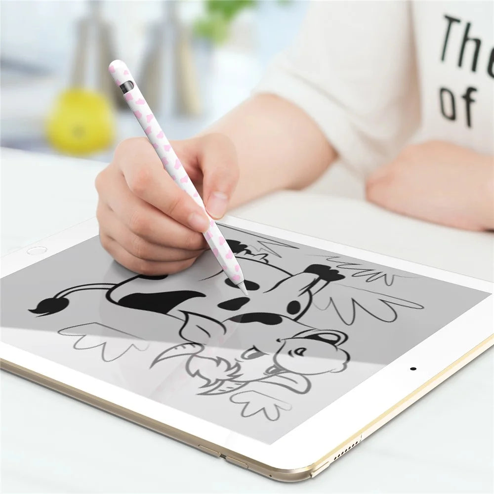 AHASTYLE PT93CW Silicone Skin Case for Apple Pencil (1st Generation), Skin-touch Stylus Pen Protective Cover - Pink - 5