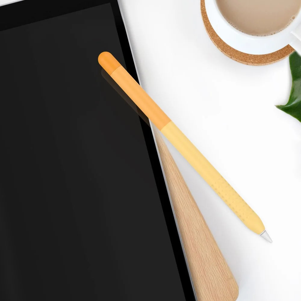 AHASTYLE PT102-1 Silicone Case for Apple Pencil (1st Generation) , Gradient Color Anti-slip Ultra Thin Stylus Pen Cover - Orange - 7