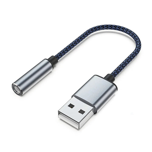 USB to 3.5mm Jack Audio Adapter USB to Headphone and Microphone Jack Aux Adapter Stereo Sound Card Adapter - 1