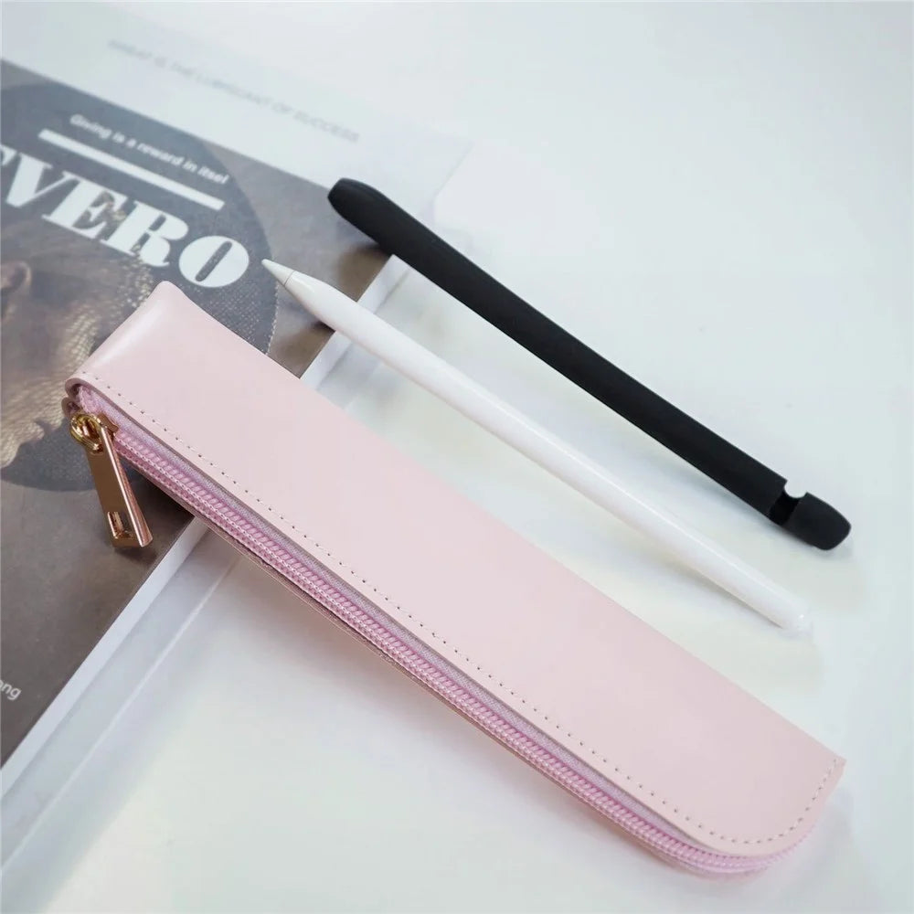 AHASTYLE WG11 For Apple Pencil 2nd / 1st Generation Stylus Pen Storage Pouch PU Leather Pen Bag - Pink - 4