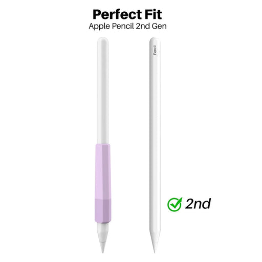 AHASTYLE PT185 3Pcs for Apple Pencil 2nd Generation Sleeve Stylus Pen Grip Silicone Case Gradient Color - White / Purple / Pink - 2