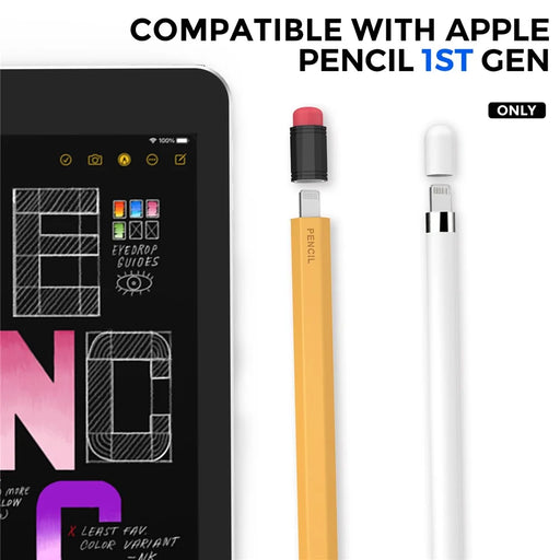AHASTYLE PT180-1 For Apple Pencil 1st Generation Retro Silicone Capacitive Stylus Pen Protective Cover - Orange - 2