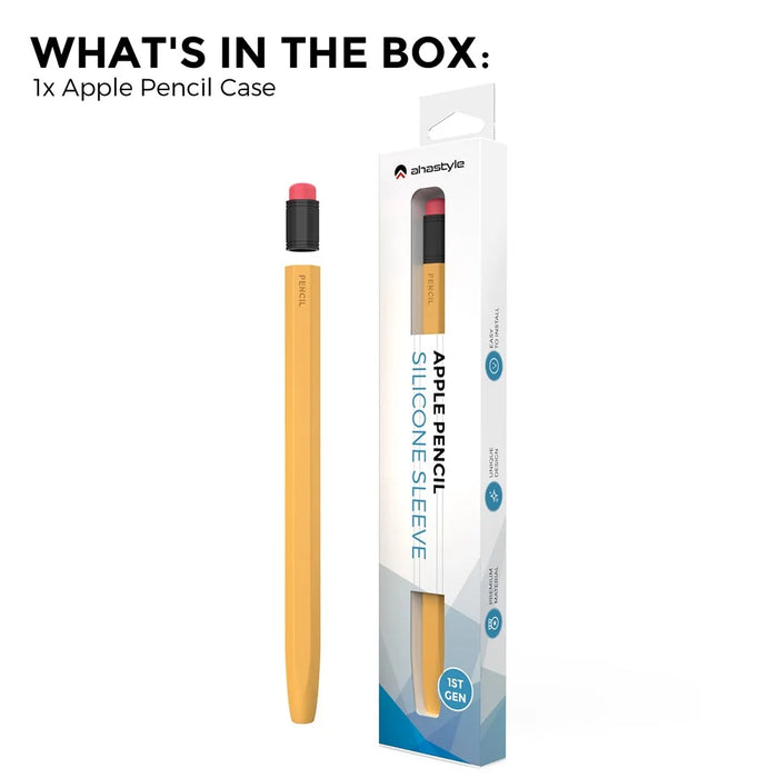 AHASTYLE PT180-1 For Apple Pencil 1st Generation Retro Silicone Capacitive Stylus Pen Protective Cover - Orange - 7